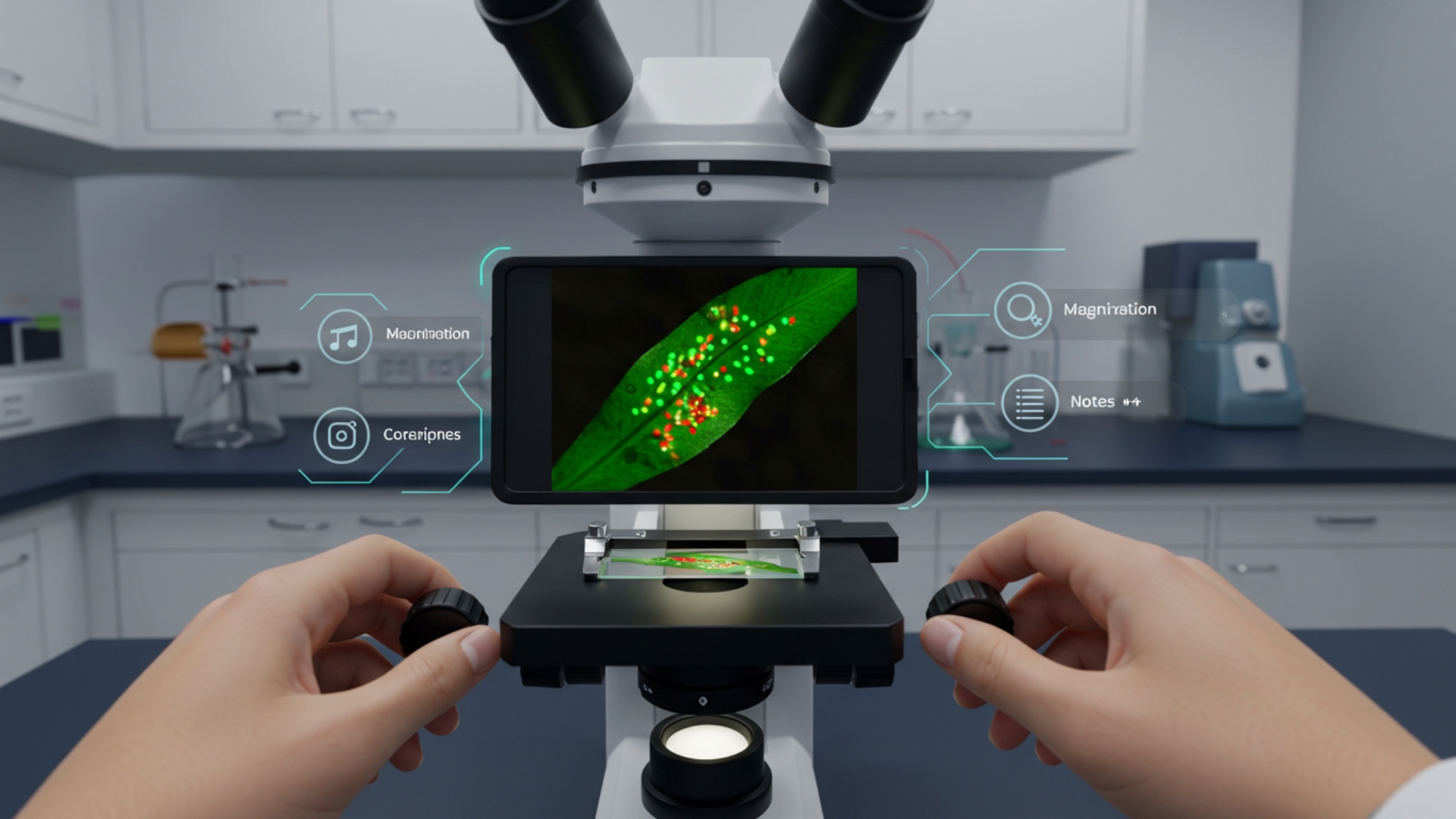 Culture media preparation workflow in VR